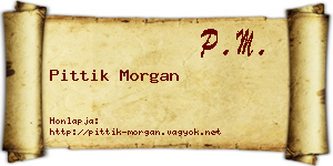 Pittik Morgan névjegykártya